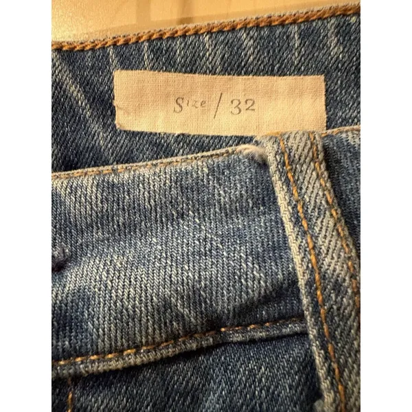 PILCRO AND THE LETTERPRESS Anthro Glitter Racing Stripes Raw Hem Ankle Jeans 32 - Image 4