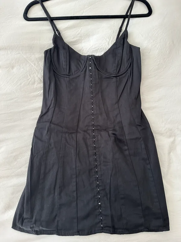 White Fox Black Dress - Image 5