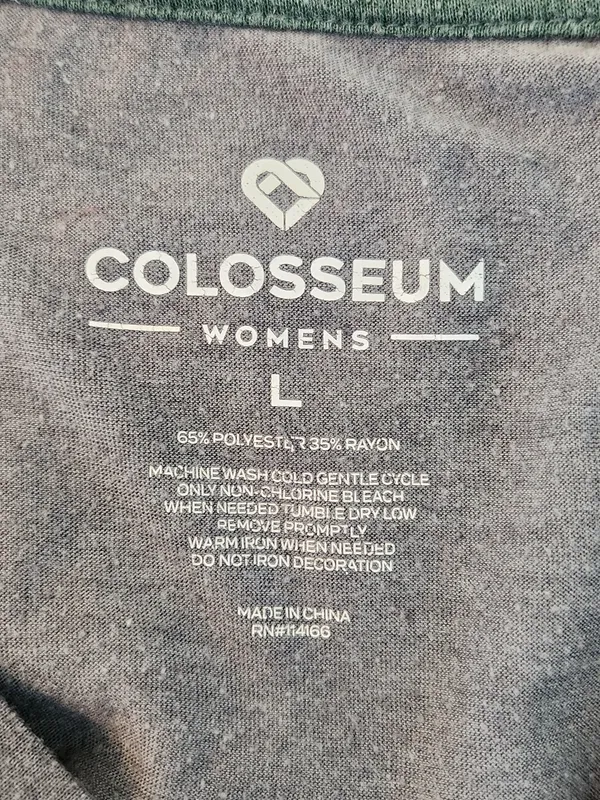 Colosseum Womens Distressed Baylor Bears Gray Boxy Fit Shirt Size Large - Image 8