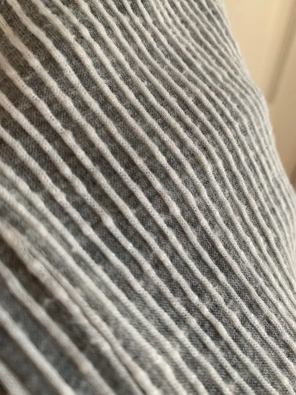 Striped Soft Ribbed Jumpsuit Gray - Image 6