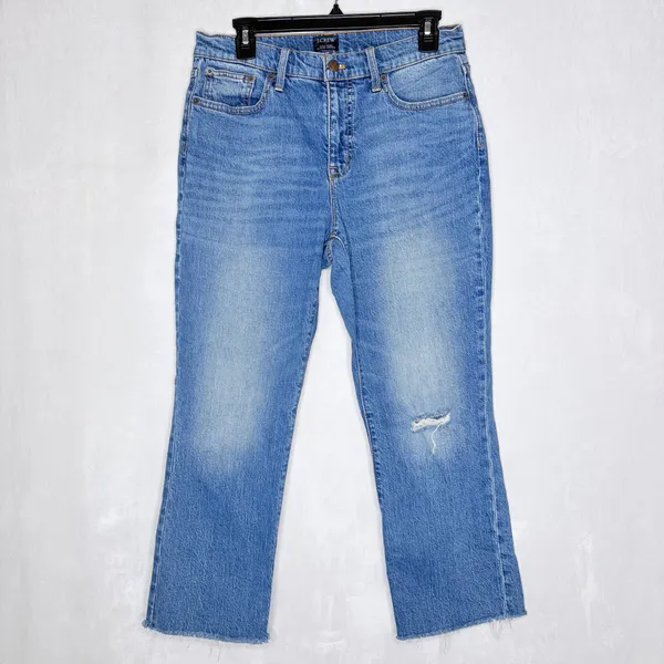J. Crew Mid-Rise Flare Crop Jeans - Image 3