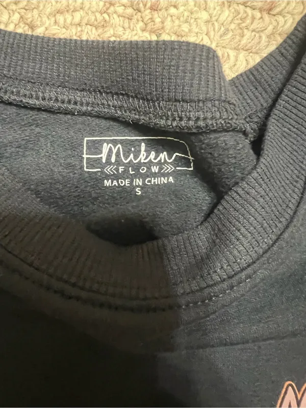 Miken Black Crewneck Sweatshirt‎ with Subtle Chest Logo - Image 3
