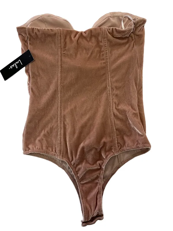 Lulu’s Luxurious Life Blush Pink Velvet Strapless Bodysuit - Image 8