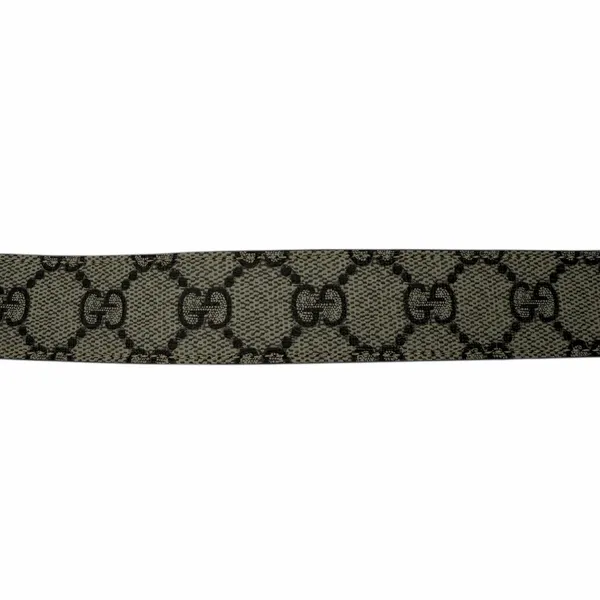 Gucci Canvas Monogram GG Buckle Supreme Leather Belt Brown Size 85cm/34" - Image 10
