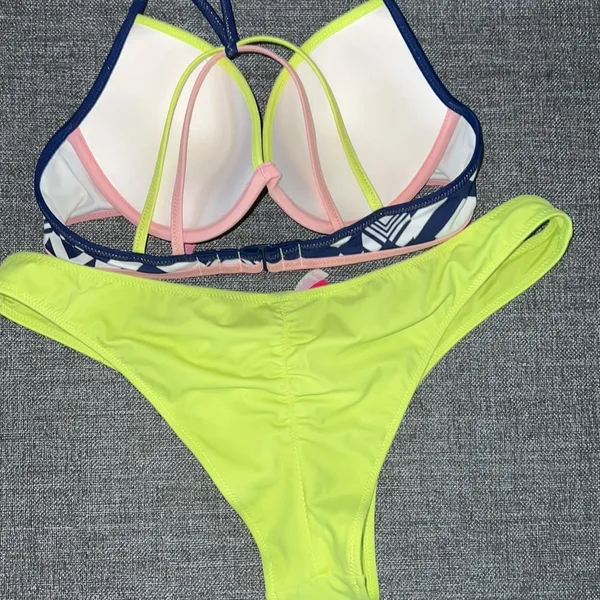 Victorias Secret 34B Multicolor Padded Push Up Bikini Top Swim - Image 5