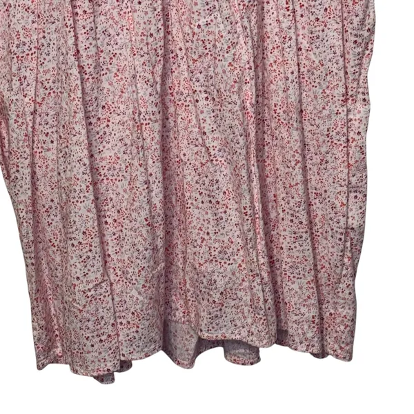 Banana Republic Womens Midi Dress Ruched Sleeve Dainty Floral V-Neck Summer XL - Image 4