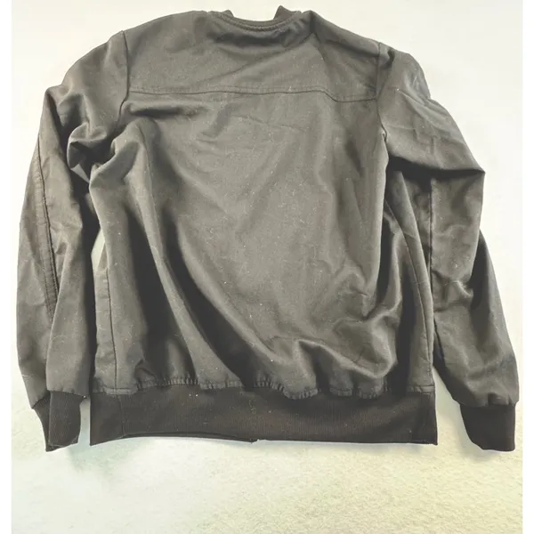Dickies Balance Womens XS Black Zip Front Bomber Scrub Jacket DK365 Stretch‎ - Image 2