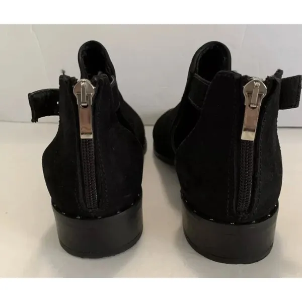 Steven By Steve Madden Cirsi Black Leather Upper Boots Ankle Booties 9 Excellent - Image 5