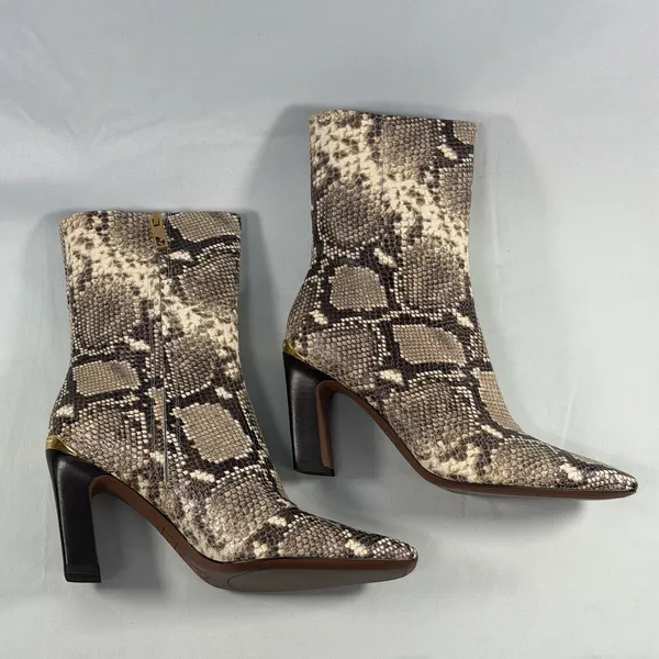 Franco Sarto Size-9.5M Women's‎ L-Briar Above Ankle Boots Snake Leather - Image 7