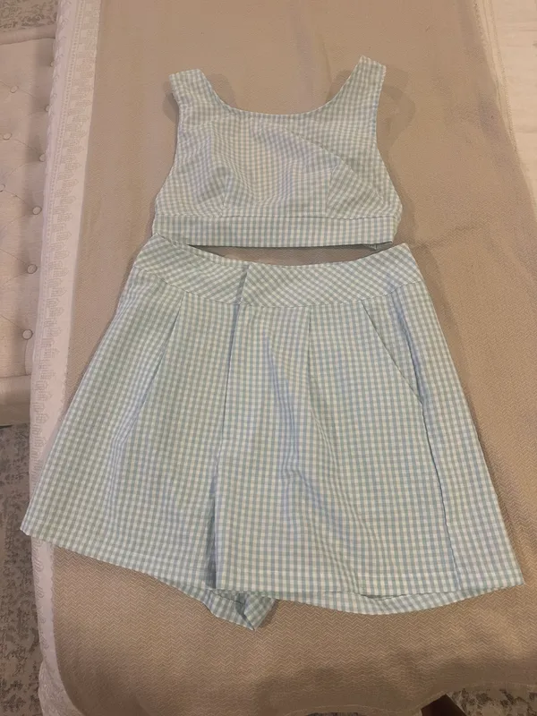 SheIn Blue Two Piece Set - Image 4