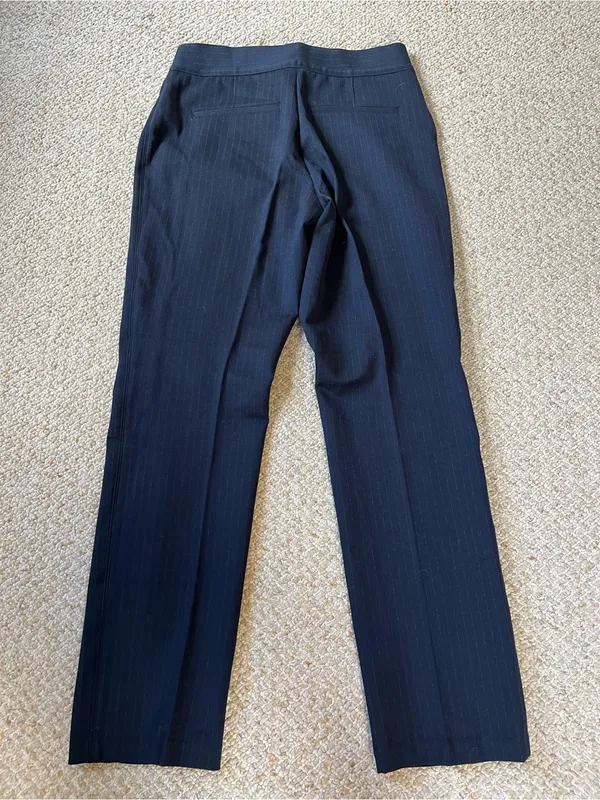 Spanx the Perfect Pant in Navy Pinstripe size Large - Image 2