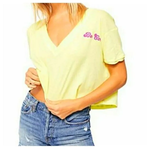 We The Free Yellow 'Be Kind' Short Sleeve Tee - Image 2