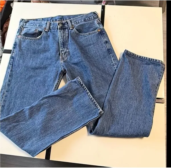 Levi's 505 Regular Fit Straight Leg Jeans Blue Denim W32 L34 Vintage Aesthetic - Image 4
