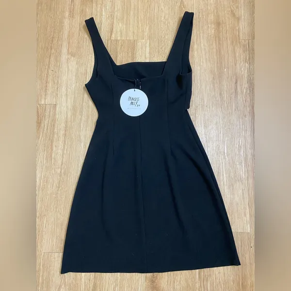 Princess Polly Black Square-Neck Mini Dress with Straps - Image 4