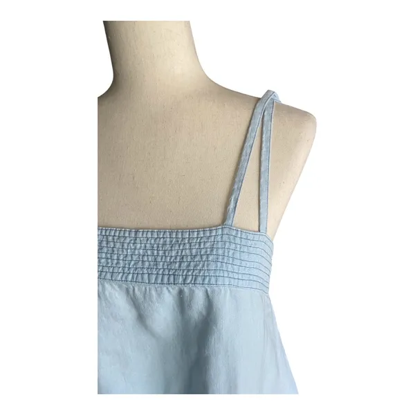 Zara Ara-Blue Chambray Mini Dress-Size Large - Image 4