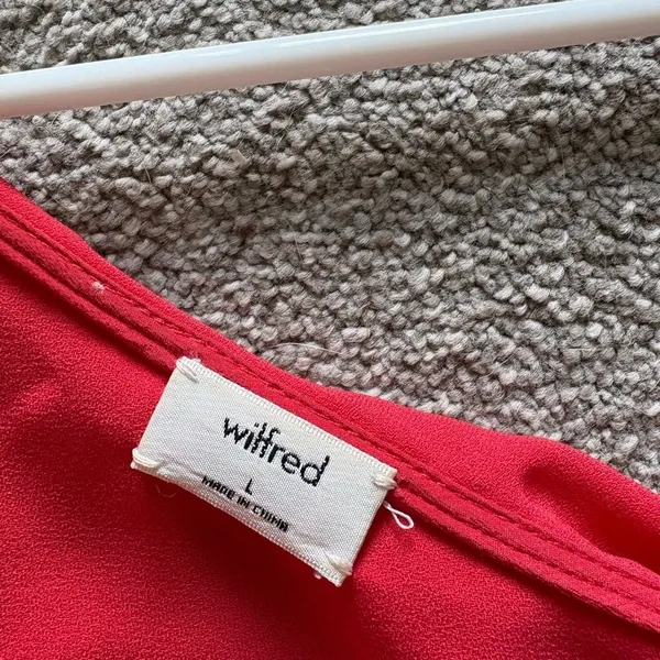 Aritzia Wilfred Red One-Shoulder Blouse - L - Image 3