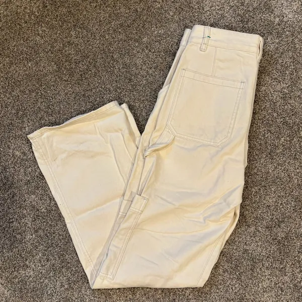 H&M Women Beige Utility Cargo Pants Size US 6 - Image 12