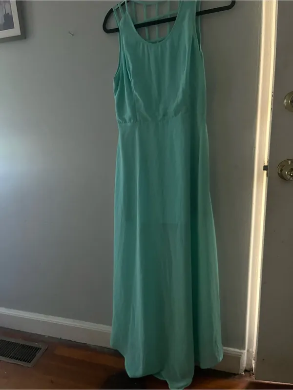 Lush Mint Green Strappy-Back Maxi Dress - Image 4