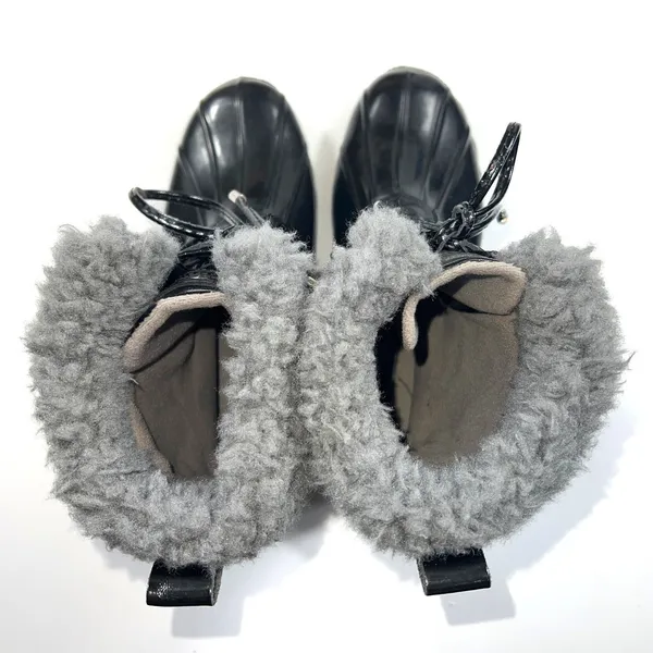 Sperry Top-Sider Saltwater Black Patent Duck Boots Womens 8.5 Snow Rain EUC - Image 5