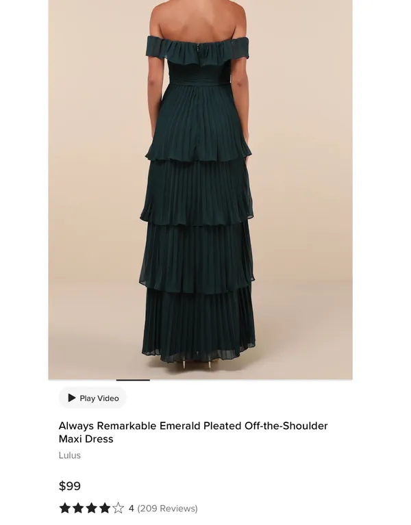 Lulus Dress Green Maxi - Image 4