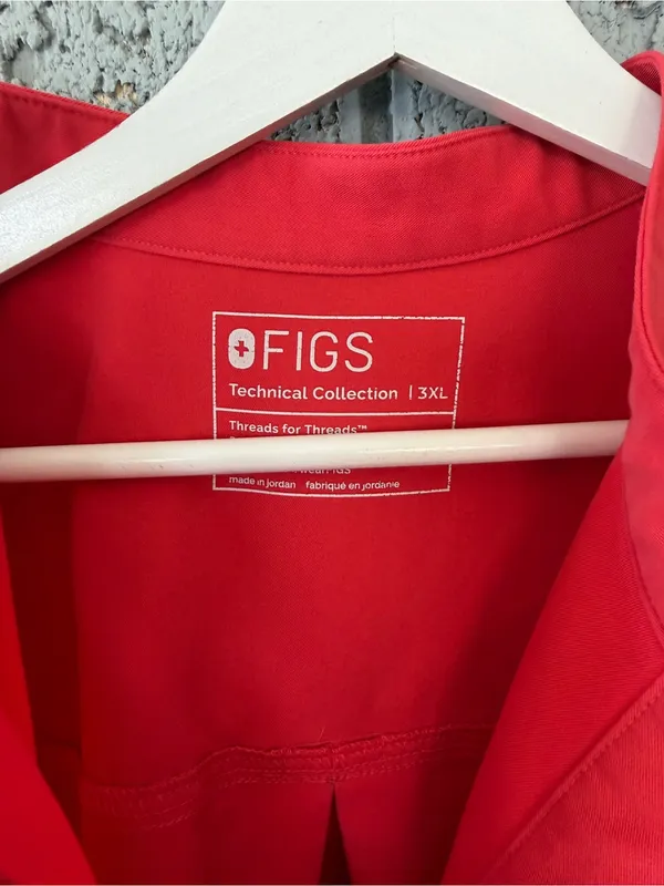Figs Rafaela Scrub Top Hibiscus PO 7359 Bright Red Nurse Uniform Hospital - Image 4