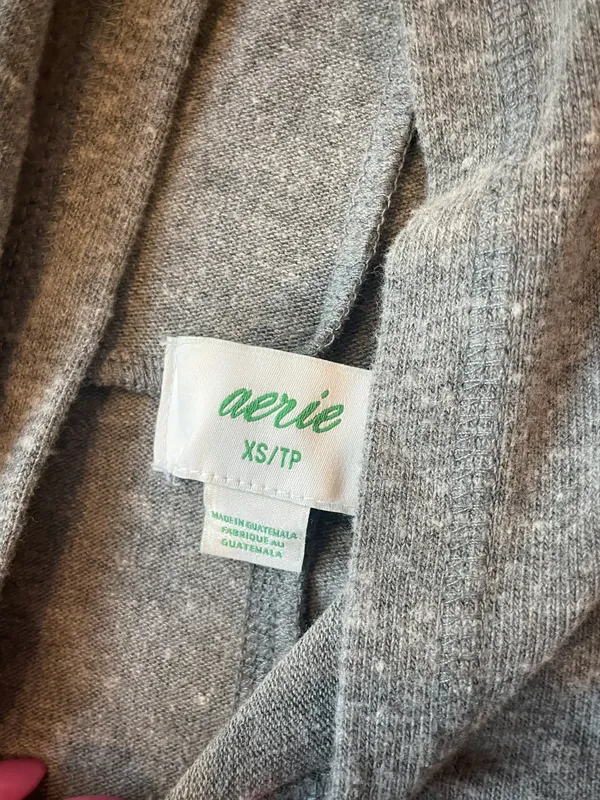 Aerie Gray Slouchy Hoodie - Image 2