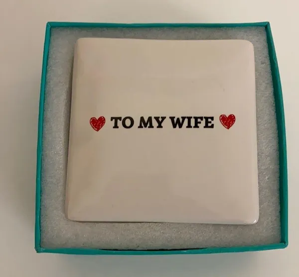 Breezy Valley To My Wife Ceramic Box & I Love You Heart Necklace In Gift Box NWT - Image 7