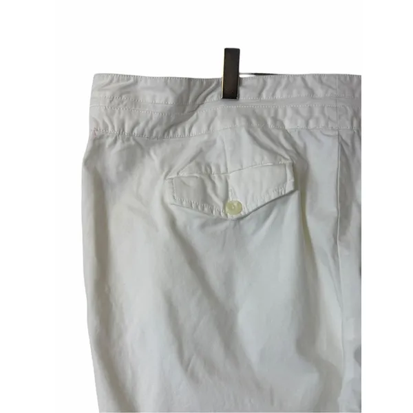 Old Navy Flare Pants 24 Plus Stretch Cotton Mid Rise Wide Leg Cream Casual - Image 7