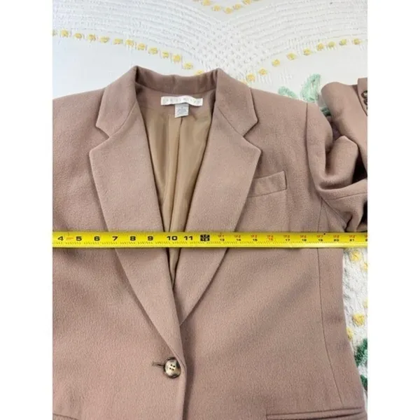The Limited Wool Cashmere Blend Blazer Mauve Tan Single Button Jacket Size M‎ - Image 4