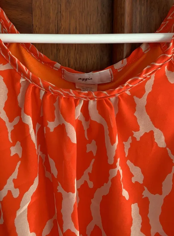 Orange Print Dress - Image 6