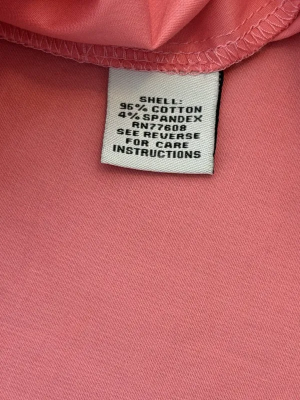 J. Peterman Women’s Size 14 Coral Pink Pintuck Button Front Blouse - Image 9