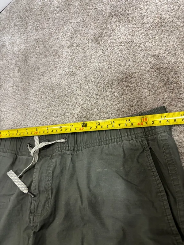 Vuori Ripstop Short Army Green Pockets Drawstring Cotton Hiking Outdoor Climb XL - Image 11