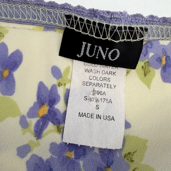 Juno Skirt Womens S Yellow Purple Floral Midi Pull On Lightweight Y2K Style READ - Image 8