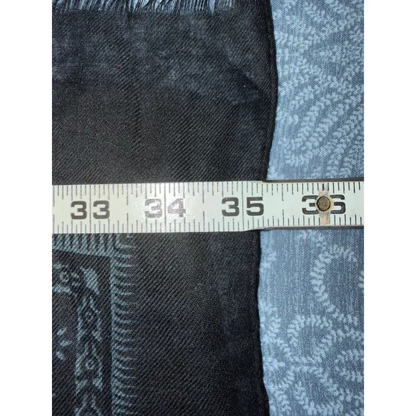 Saachi Viscose Black Floral Pashmina Shawl Scarf Fringe Boho Wrap Oversize Large - Image 5