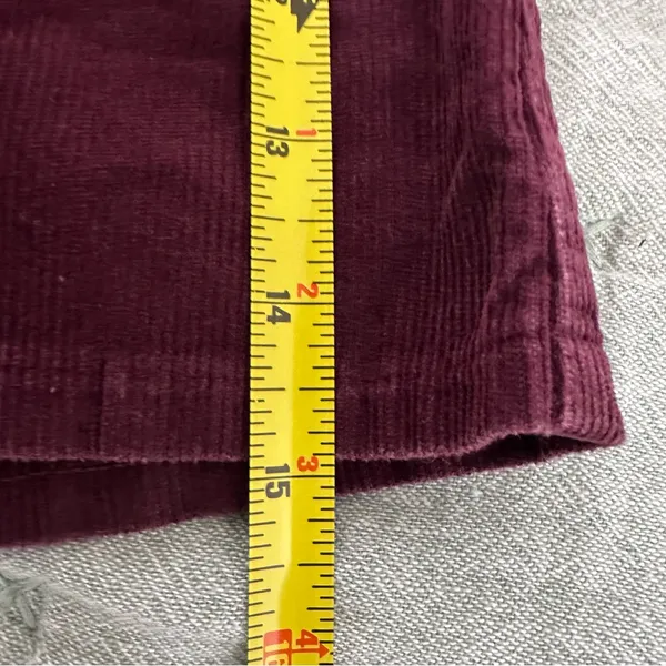 Abercrombie & Fitch Women’s Burgundy Y2K Button-Up Corduroy Skirt Size 00 - Image 8
