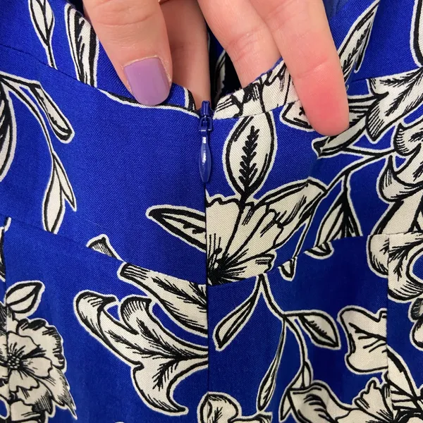 EUC Bardot women’s Petra halter electric blue floral high low‎ sundress dress XS - Image 5