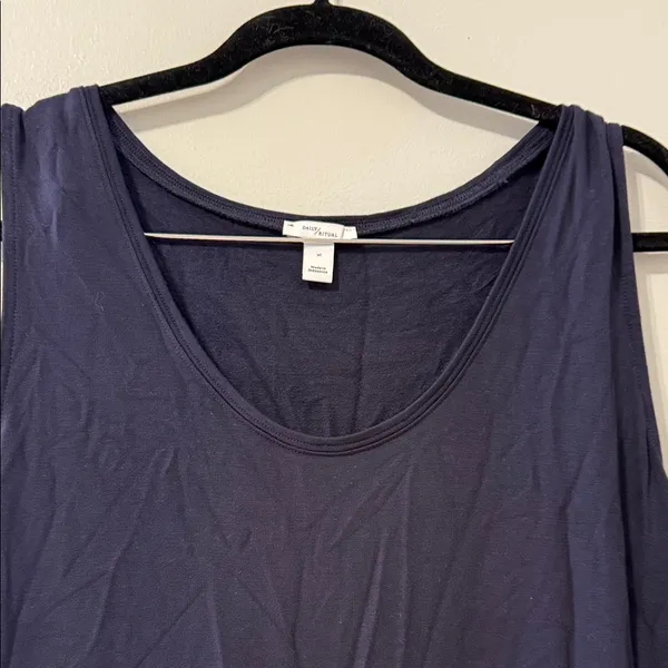 Daily Ritual NWT Navy Blue Tank Top Straight Leg Jumpsuit Size XL - Image 3