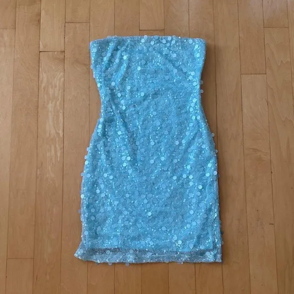 Princess Polly Mareisa Blue Sequin Mini Dress - Image 2