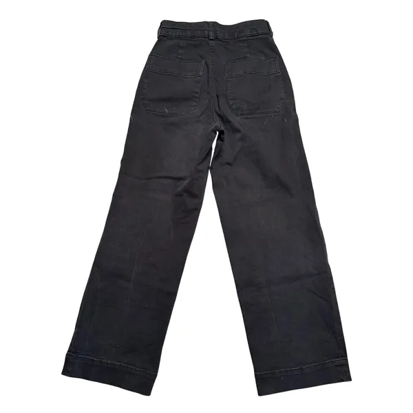 Everlane Way-High Sailor Pants Womens 00 Black Excellent Wide Leg Organic Cotton - Image 3