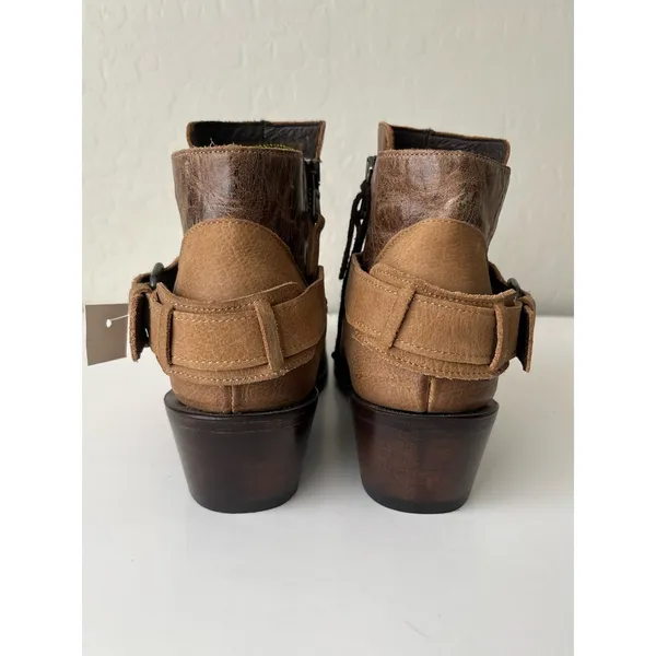 J.B. Dillon leather leather distressed western ankle boots NEW 10 - Image 7