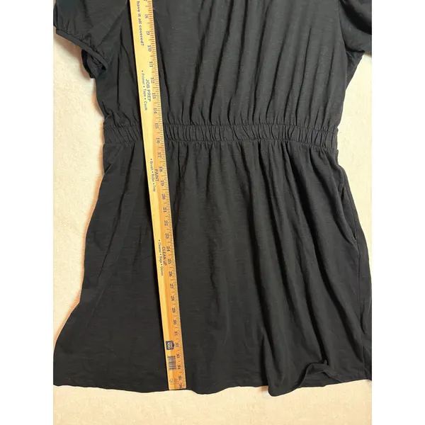 Daily Practice by Anthropologie Black Puff Sleeve Mini Dress 100% cotton Size L - Image 7