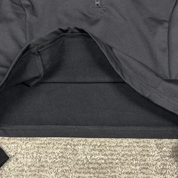 Pink Victoria’s Secret Top Women’s Large LS Black Shirt Crop Fleece Lined - Image 4