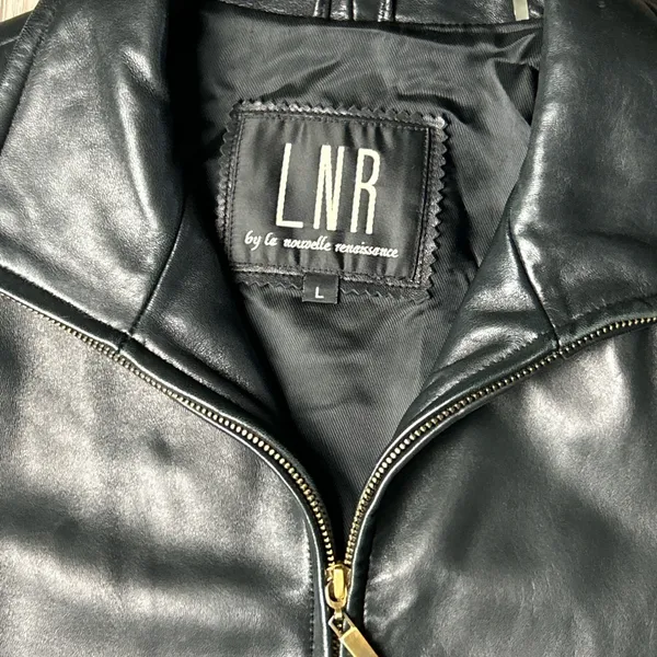 LNR by La Nouvelle Renaissance Genuine Leather Jacket – Size Large - Image 3