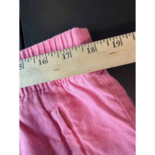 Athleta Womens XL Retreat Linen Shorts Pink Elastic Waist Drawstring Casual - Image 7