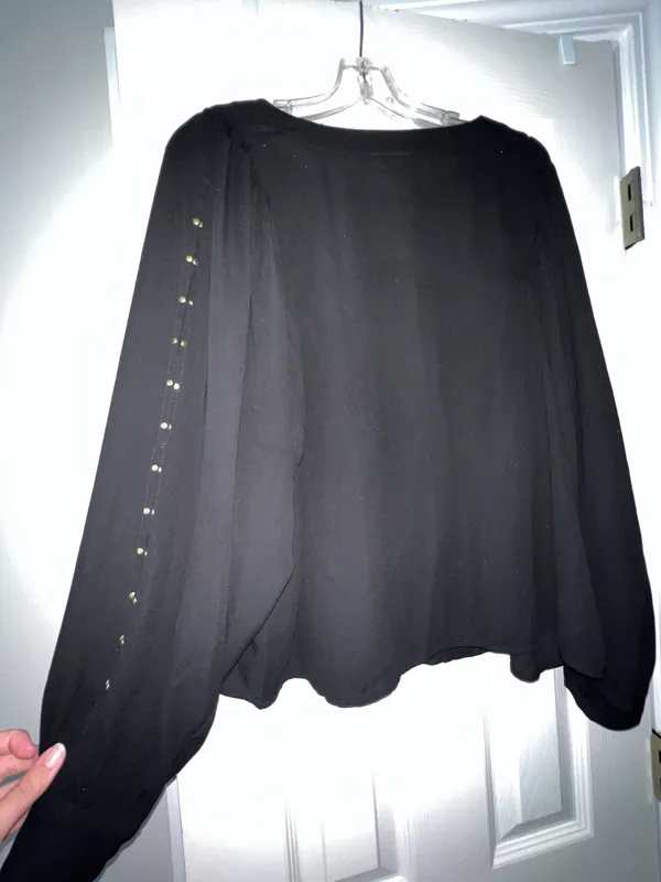 Studded Balloon Sleeve Blouse - Image 3