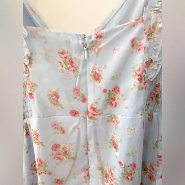 Abercrombie & Fitch Floral Asymmetric Ruffle Maxi Dress Size Small NWT Tiered - Image 12