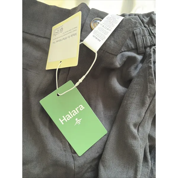 Halara High Waisted Cuffed Crop Pants Womens Size L Black New Flex - Image 3