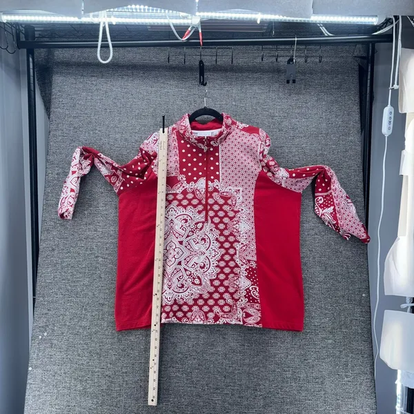 Susan Graver Quarter Zip‎ Red 1X - Image 14