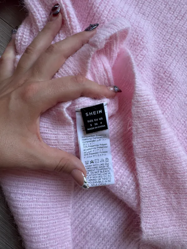 Soft Pink Women's Sweater Dress - Image 4