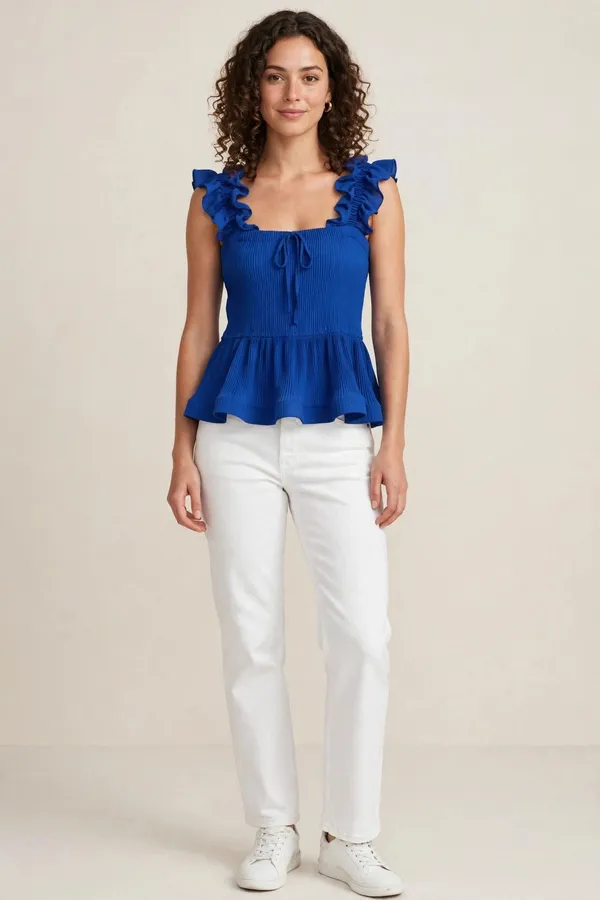 Royal blue tank top it’s fashion Size XL - Image 5